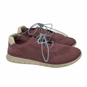 Vionic Womens Fresh Joey Sneakers Shoes Red Leather 10